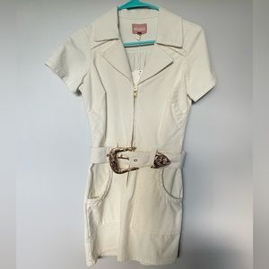 Show Me Your MuMu Cream Belted Dress